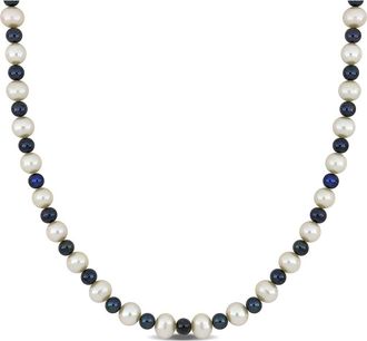 Delmar Mens 5-7.5mm Multicolor Freshwater Pearl Necklace in Ivory Black Multi at Nordstrom Rack