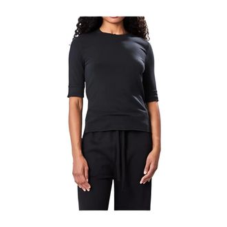 Thom Krom T-Shirts, female, Black, M, Black T-Shirt with Ripped Details