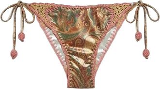 Del Maar Awasi Double-Sided Bikini Bottom - Dames - Bikinis - Bruin - XL - Leer - Badmode