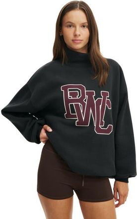 Cotton On Womens Active Plush Funnel Neck Sweatshirt in Black Bwc at Nordstrom, Size Xx-Small