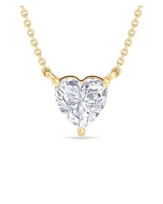 SuperJeweler Superjeweler Gold Over Silver 1.00 Ct. Tw. Lab-Grown Diamond Necklace