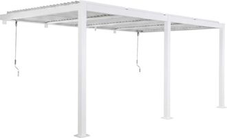 Sweeek P&eacute;rgola bioclim&aacute;tica 3x5m de aluminio adosada con lamas orientables