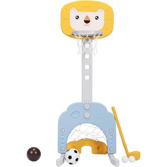 Costway Costway - Canasta De Baloncesto Para Ni&ntilde;o Altura Ajustable Con Porter&iacute;a De F&uacute;tbol Y Golf Juguete Para Interior Y Exterior