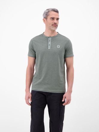 Lerros T-Shirt LERROS T-Shirt in Fineliner-Optik, Rundhalsausschnitt, Herren, Gr. XXL, storm grau, 100% Baumwolle, Rundhals, Shirts T-Shirt