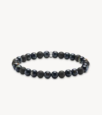 Thomas Sabo Bracciale tonalit&agrave; argento, nero e blu