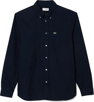 Lacoste Camicia Oxford - Heren - Casual Overhemden - Blauw - M - Overhemden