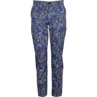Lords of Harlech Caspian Stretch Cotton Chino Pant in Roma Floral Flannel at Nordstrom, Size 3538