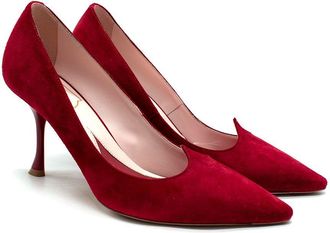 Roger Vivier Red Suede I Love Pumps Size 38