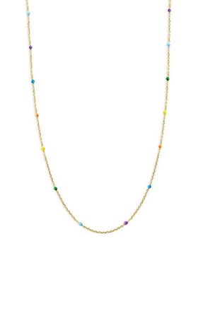 Argento Vivo Enamel Bead Station Necklace in Gold/Multi at Nordstrom