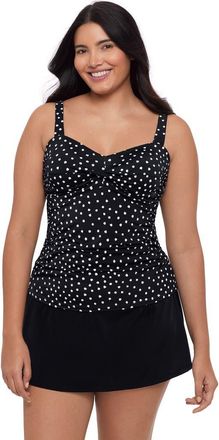 Trimshaper Ava Underwire Tankini Swimsuit Top in Sea Stones at Nordstrom, Size 10