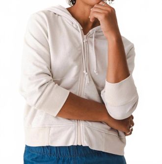 PRAIRIE UNDERGROUND Simple Life Hoodie In Oyster Organic