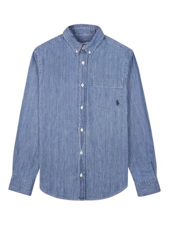 Sporty & Rich SRC buttoned chest-pocket shirt - Blue