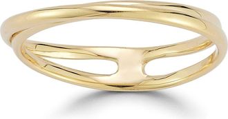 Ember Fine Jewelry 14K Gold Crossover Double Band Ring at Nordstrom Rack, Size 7