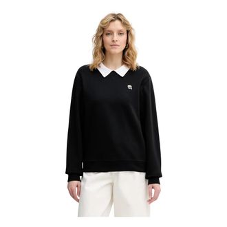 Karl Lagerfeld Ikon Sweatshirt - Dames - Sweatshirts - Zwart - M - Katoen - Hoodies & sweatvesten