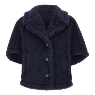 Max Mara Faux Fur & Shearling Jackets, female, Blue, Size: M/L Max Mara Coats Blue