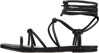 L37 Rendezvous Flat Sandalen - Dames - Sandalen - Zwart - 39 EU - Leer - Schoenen
