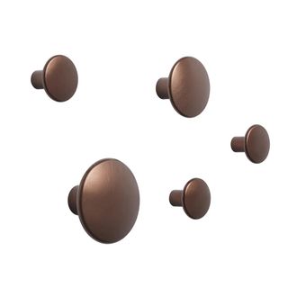 MUUTO Wandhaken The Dots Metal 5er Set, umber