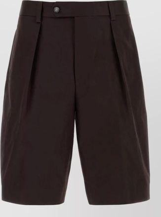 HUGO BOSS cotton bermuda shorts belt loops elastic waistband