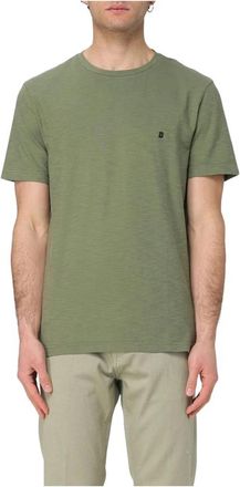 Dondup Flame Cotton Logo T-shirt - Heren - T-shirts - Groen - L - Katoen - Tops