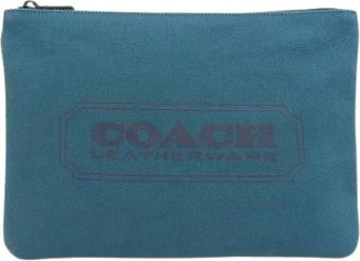 Coach Pre-owned Clutches, male, Green, Size: ONE SIZE Pre-owned Canvas Clutch