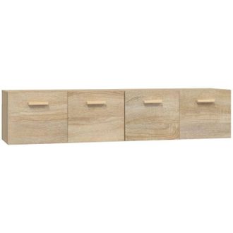vidaXL Armarios De Pared 2 Uds Contrachapada Roble Sonoma 80x35x36,5cm Vidaxl