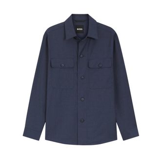 HUGO BOSS Hugo, Casual Shirts, male, Blue, Size: 2XL P Carper OS WG 262 Jacket