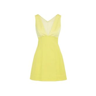 Alice & Olivia Alice + Olivia, Short Dresses, female, Yellow, Size: 2XS Mandy Mini Dress