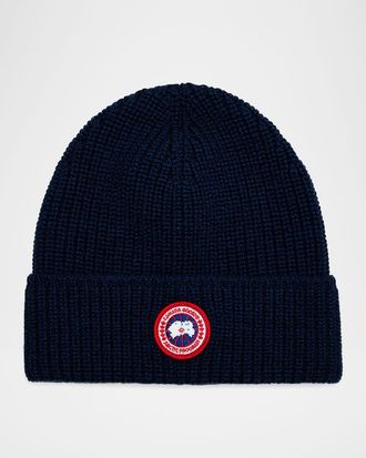 Canada Goose Men & apos;s Arctic Rib-Knit Wool Beanie Hat