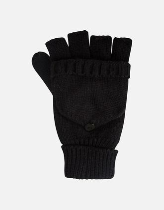 Mountain Warehouse Womens Mountain Warehouse Womens/Ladies Fingerless Knitted Mittens - Black - Size: ONE size