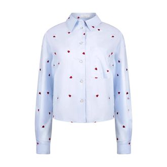 Nukus Nukus, Dames, Blouses & Shirts, Blauw, Maat: S