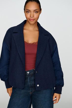 Maeve Wool Blend Notched Collar Jacket