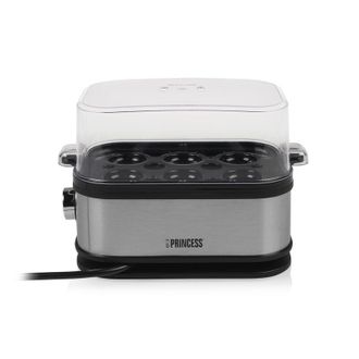 Princess 0126204601001 Cocedor De Huevos Plata Negro 6 Huevos