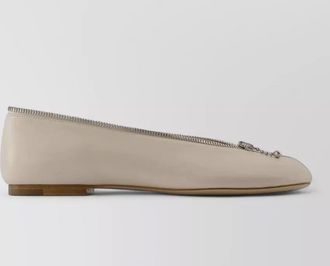 Burberry leather zip loafers