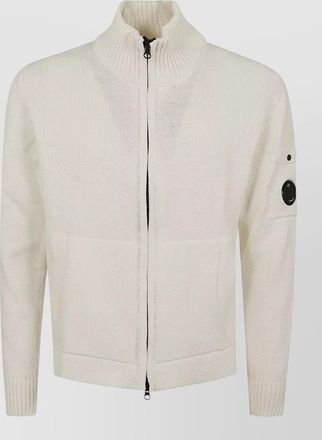 C.P. Company cotton zip cardigan ribbed collar sleeve pocket