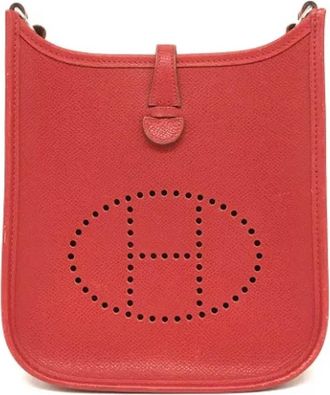 Herm&egrave;s Tweedehands leren schoudertassen - Dames - Vintage Schoudertas - Rood - ONE Size - Leer - Vintage