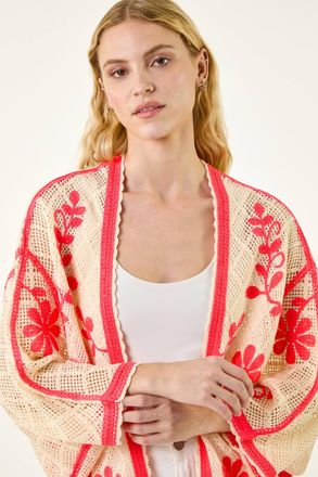 Roman Embroidered Knit Cardigan