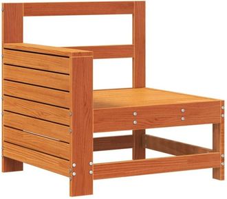 vidaXL Sof&aacute; De Jard&iacute;n Con Reposabrazos Madera Pino Marr&oacute;n 69x62x70,5cm Vidaxl