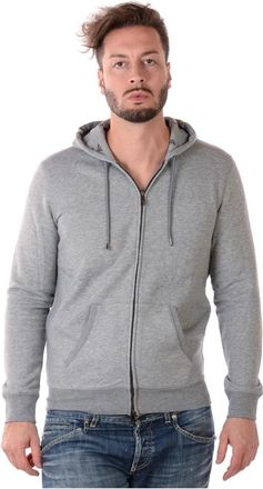 Emporio Armani Grijze Casual Horloge - Heren - Vesten met rits - Grijs - S - Hoodies & sweatvesten