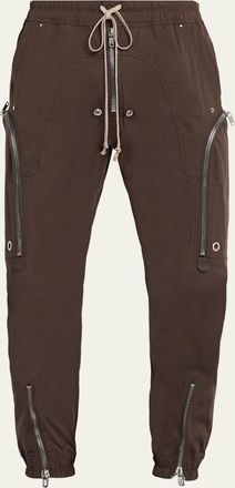 Rick Owens Mens Bauhaus Heavy Cotton Poplin Cargo Trousers
