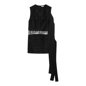 Ferragamo Mini Dress with Lace - female - Ferragamo - Short Dresses - Black - XS - Dresses