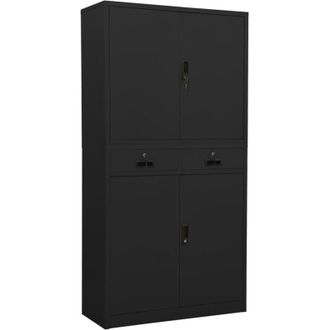 vidaXL Office Cabinet Anthracite 90x40x180 cm Steel vidaXL