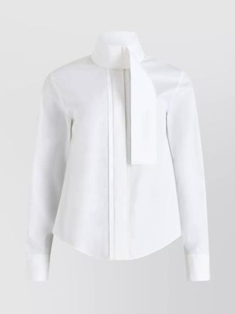 Patou cotton ascot collar blouse