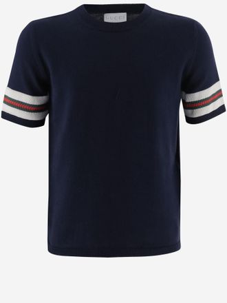 Gucci Boys Cotton T-Shirt Navy Blue T-Shirts And Polos