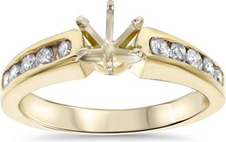 Pompeii3 1/2ct Diamond Semi Mount Engagement Ring Setting Gold Size Selectable