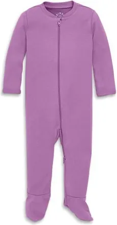 primary Baby Organic Zip Footie In Solid in Lavender at Nordstrom, Size Newborn