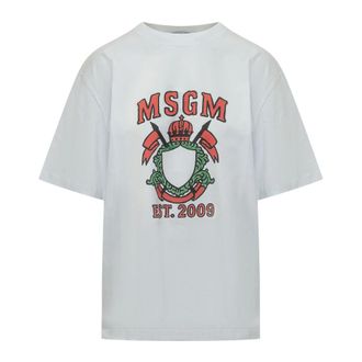 Msgm Camiseta Estampada - Tops - Mujer - Blanco - XS
