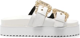 Versace Jeans Couture Arizona Witte Slippers Vrouwen Volwassen - Dames - Sandalen - Wit - 40 EU - Schoenen