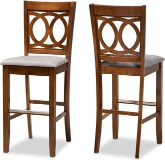 Baxton Studio Carson 2-Piece Bar Stool Set