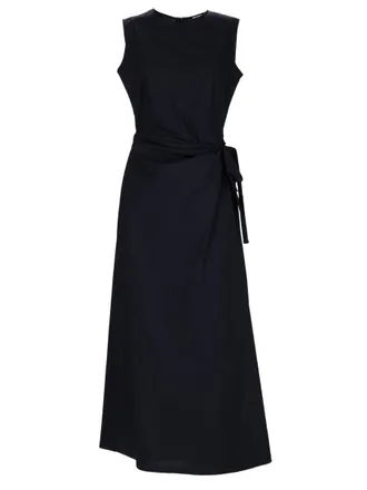 Aspesi Sleeveless Refined Round Neck Midi Dress