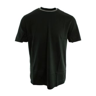Armani T-Shirts, male, Green, Size: 2XL Lyocell-blend Jersey T-shirt